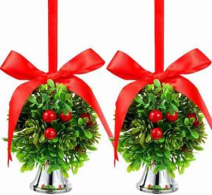 idee-come-addobbare-soggiorno-natale-vischio-rametto-campana