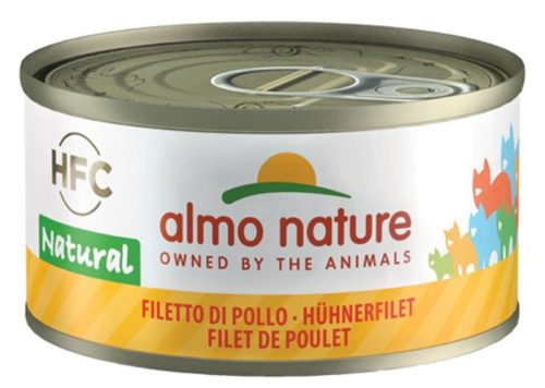 Almo Nature HFC Natural Cibo Umido Petto Di Pollo Per Gatti Adulti Lattina 70g