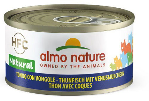 Almo Nature HFC Natural Cibo Umido Tonno Con Vongole Per Gatti Adulti Lattina 70g