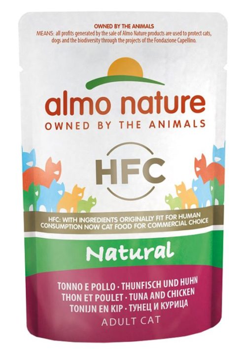 Almo Nature HFC Natural Cibo Umido Tonno E Pollo Per Gatti Adulti 55g