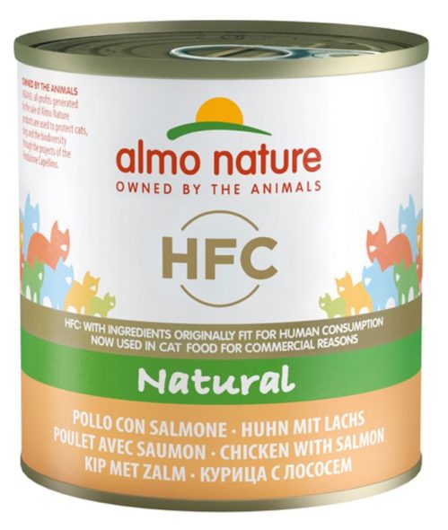 Almo Nature HFC Natural Pollo con Salmone alimento umido per gatti adulti 280g