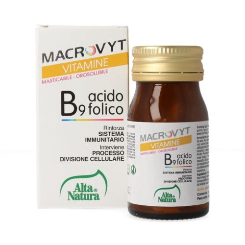 Alta Natura Macrovyt B9 Acido Folico utile in gravidanza 40 compresse gusto arancia