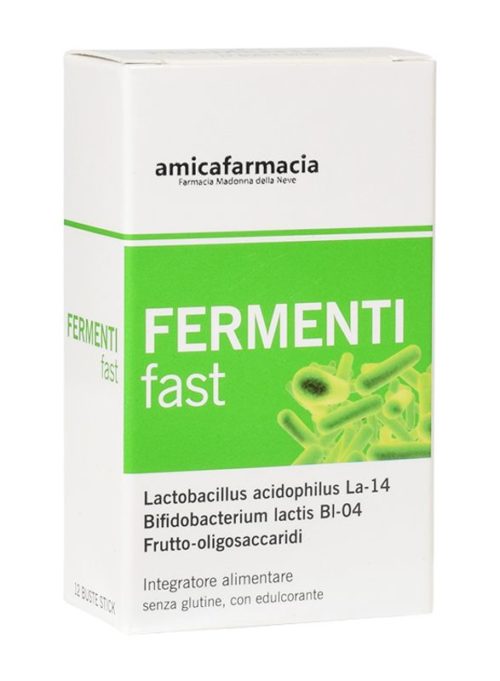 Amicafarmacia Fermenti Fast fermenti lattici vivi benessere intestinale 12 buste stick