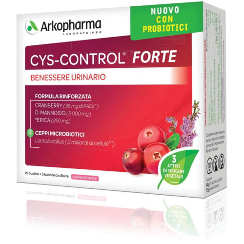 Arkopharma Cys-Control Forte Con Probiotici 10 + 5 bustine