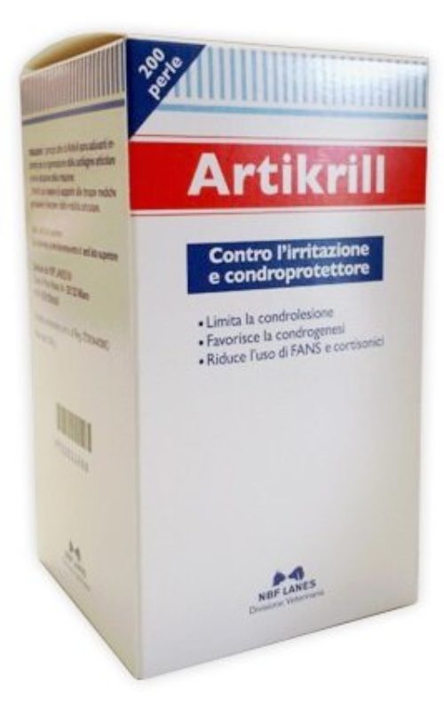 Artikrill Cane mangime complementare dietetico con particolari fini nutrizionali 200 perle