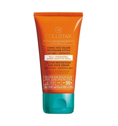 Collistar Crema Viso Solare protezione attiva SPF50+ pelli ipersensibili 50ml