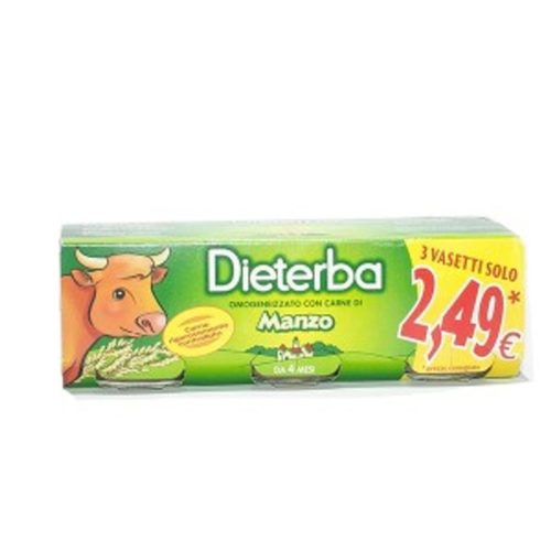 Dieterba omogeneizzato con carne di manzo 80g offerta 3 vasetti