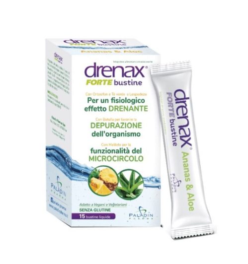 Drenax Forte Bustine Ananas & Aloe per un fisiologico effetto drenante 15 bustine liquide
