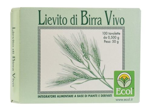 Ecol Lievito di Birra Vivo integratore alimentare utile in caso di diarrea 100 tavolette