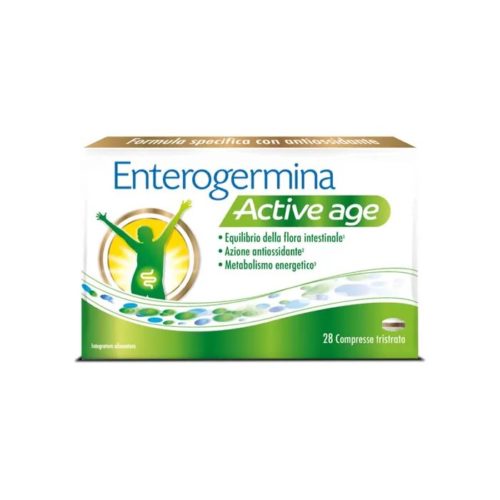 Enterogermina Active Age Integratore Probiotici (Fermenti Lattici) Flora Intestinale, Antiossidante, Stanchezza 28 compresse