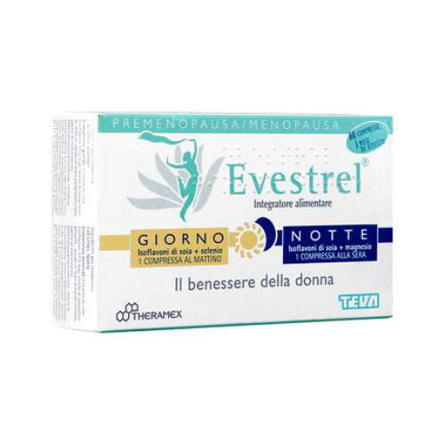 Evestrel Giorno e Notte Integratore Alimentare per Donne in Premenopausa e Menopausa 60 compresse