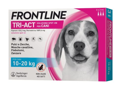 Frontline Tri-Act antiparassitario per Cani 10-20 Kg 3 fiale