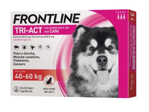 Frontline Tri-Act antiparassitario per Cani 40-60 Kg 3 fiale