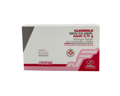 Glicerolo Soluzione Rettale Adulti con Camomilla e Malva 6,75g microclismi monodose 6 pezzi