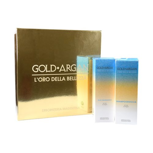 Gold Argan L'oro della bellezza Confezione regalo Shampo doccia 150 ml e Olio massaggio 200 ml