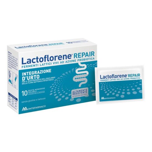 Lactoflorene Repair fermenti lattici vivi ad azione probiotica Integrazione d'Urto 10 buste monodose