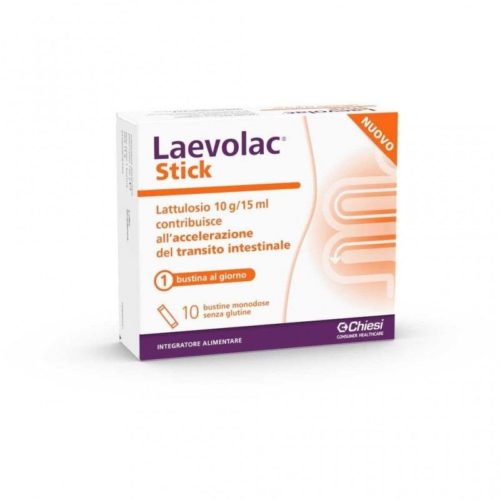 Laevolac Stick Lattulosio utile per il transito intestinale 10 bustine