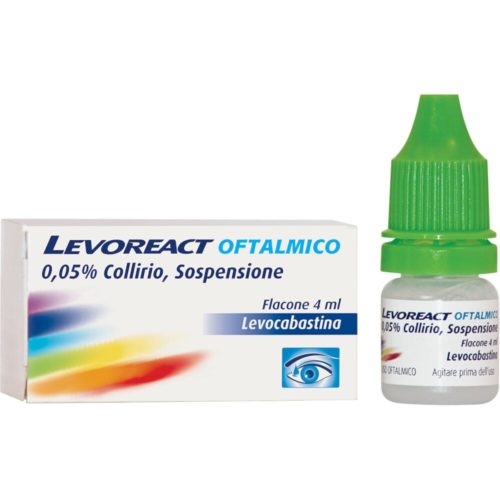 Levoreact Collirio Antistaminico per Occhi che Lacrimano e Congiuntivite Allergica