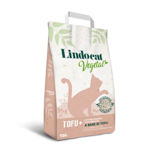 Lindocat Vegetal Lettiera Vegetale Agglomerante a Base di Tofu 15L