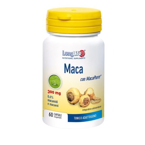 Longlife Maca 300mg utile contro la stanchezza fisica e mentale 60 capsule