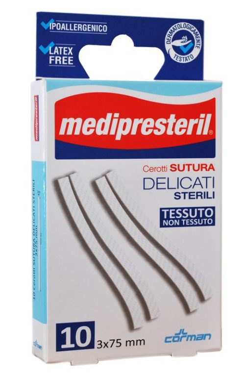 MediPresteril 10 cerotti Sutura Delicati 3 x 7,5 mm
