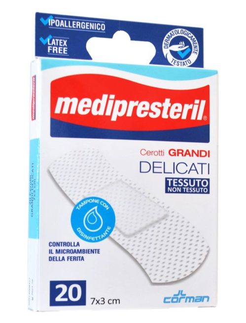 MediPresteril 20 cerotti Grandi Delicati 7 x 3 cm