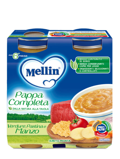 Mellin Pappa Completa Manzo 2x250g