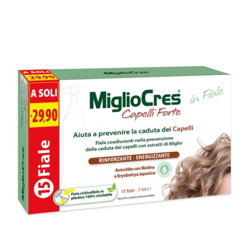 MiglioCres Capelli Forte Previene la caduta dei capelli 15 fiale da 7ml
