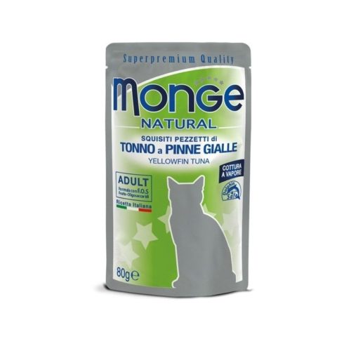 Monge Natural Superpremium Tonno Pinne Gialle Cibo Umido Per Gatti Adulti 80g