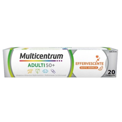 Multicentrum Adulti 50+ Effervescente Integratore Multivitaminico Vitamina B C D A Magnesio 20 Cpr