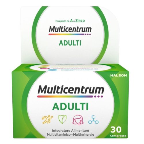 Multicentrum Adulti Integratore Alimentare Multivitaminico Vitamina C B D3 Calcio Ferro Zinco 30 Cpr