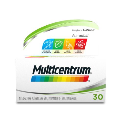 Multicentrum Adulti Integratore Alimentare Multivitaminico Vitamina C B D3 Calcio Ferro Zinco 30 Cpr