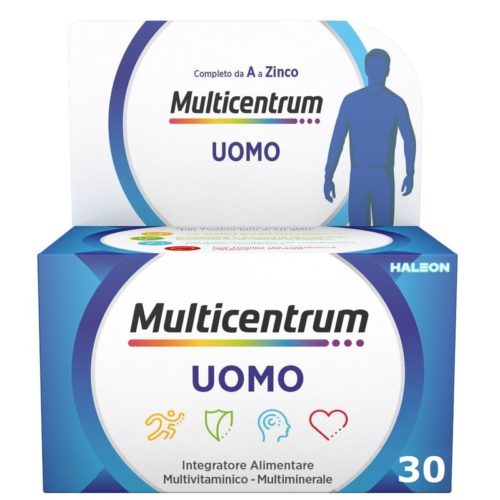 Multicentrum Uomo Integratore Alimentare Multivitaminico Vitamina B D3 A Calcio Magnesio 30 Cpr