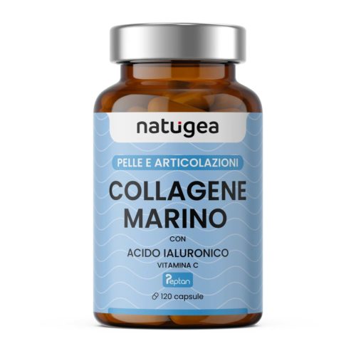 Natugea Collagene Marino Idrolizzato Peptan F HD Con Acido Ialuronico E Vitamina C 120 Capsule