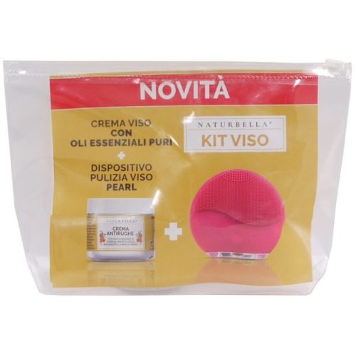 Naturbella Kit Crema Viso Antirughe 50ml+Dispositivo Pulizia Viso Pearl