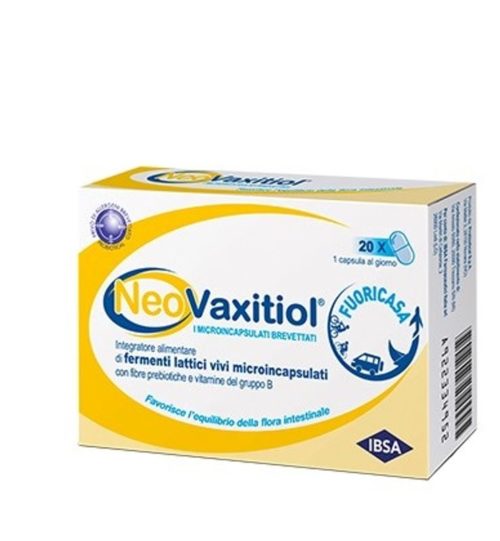 Neo Vaxitiol integratore di fermenti lattici vivi con fibre prebiotiche 20 cps