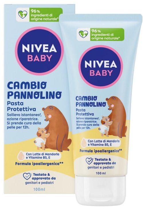 Nivea Baby Cambio Pannolino Pasta Protettiva Crema Bambini Per Il Cambio Lenitiva 100ml