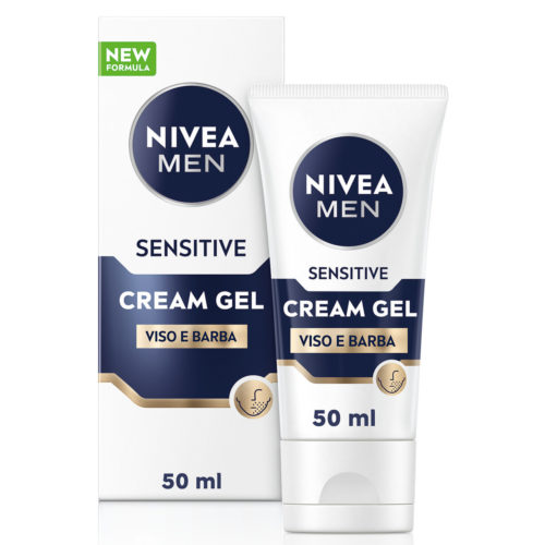 Nivea Men Sensitive Viso E Barba Cream Gel Crema Viso Uomo Per Un Sollievo Dalle Irritazioni 50ml