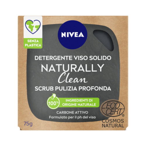 Nivea Naturally Clean Scrub Viso Solido Pulizia Profonda Scrub Detergente Viso Solido 75g