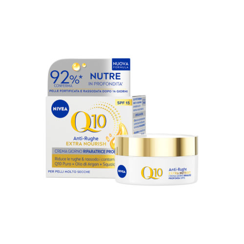 Nivea Q10 Anti-rughe Extra Nutriente Crema Giorno Riparatrice Spf15 Crema Viso Antirughe 50ml