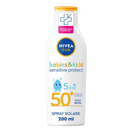 Nivea Sun Latte Solare Kids Sensitive Protect Fp50+ Crema Solare Per Bambini E Neonati 200ml