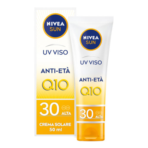 Nivea Sun Uv Viso Anti-età Fp30 50ml Crema Solare Viso Antirughe E Antimacchie Con Coenzima Q10