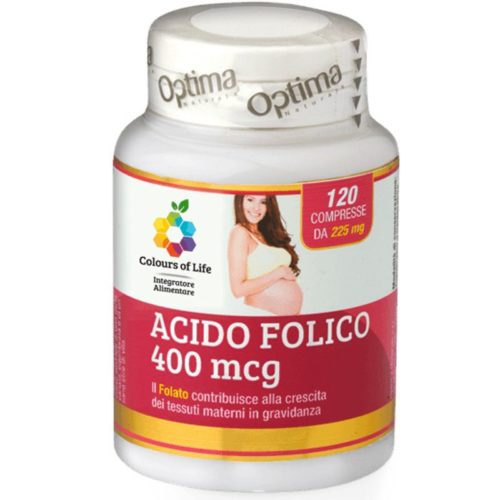 Optima Colours of Life Acido folico integratore alimentare utile in gravidanza 120 compresse