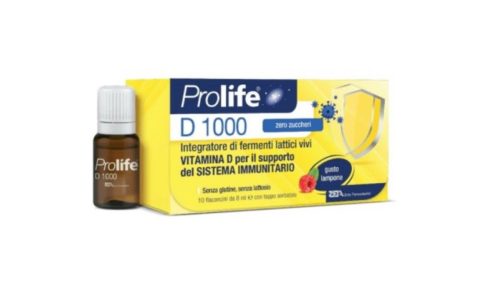 Prolife D 1000 Integratore di fermenti lattici vivi gusto lampone 10 flaconi da 8ml