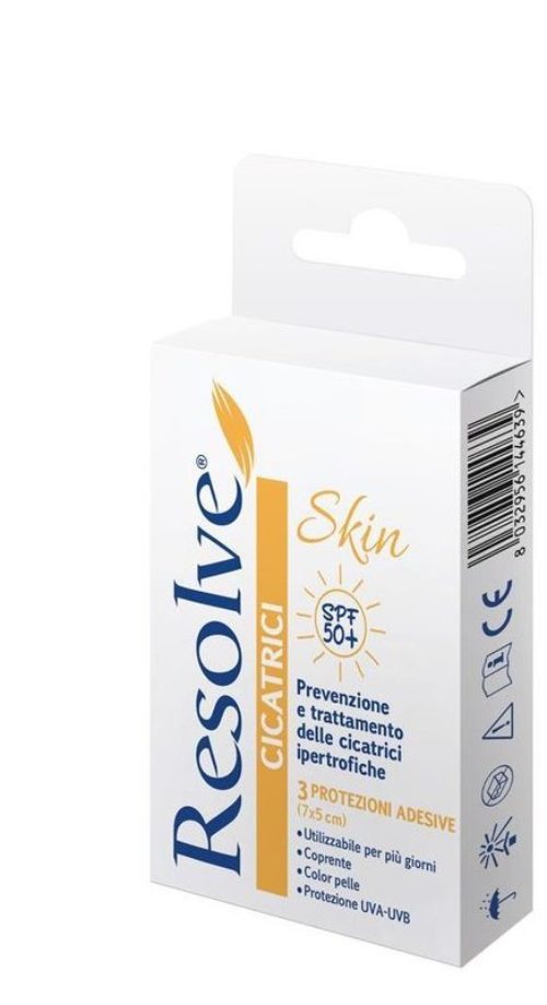 Resolve Cicatrici Skin SPF50+ Protezione adesiva 7x5 cm 3 pezzi