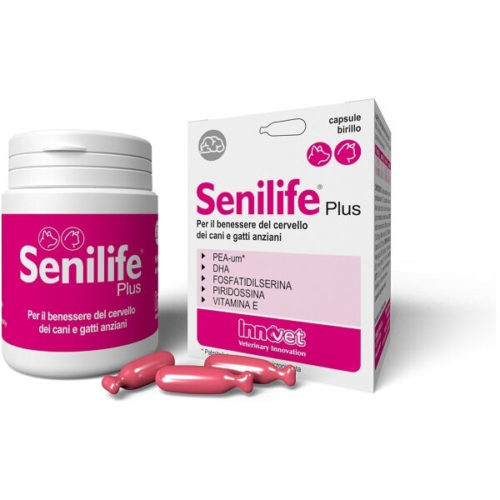 Senilife Plus per il benessere del cervello di cani e gatti anziani 30 capsule birillo