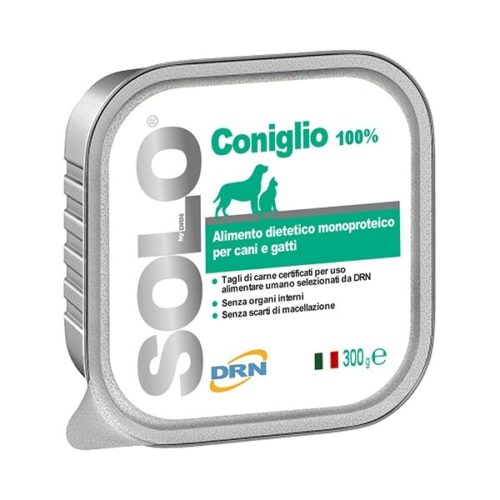 Solo Coniglio alimento monoproteico cani e gatti 300g