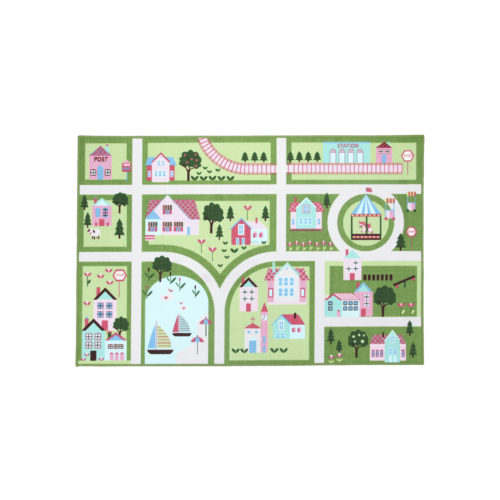 Tappeto bambini gioco città per cameretta 190x133 cm