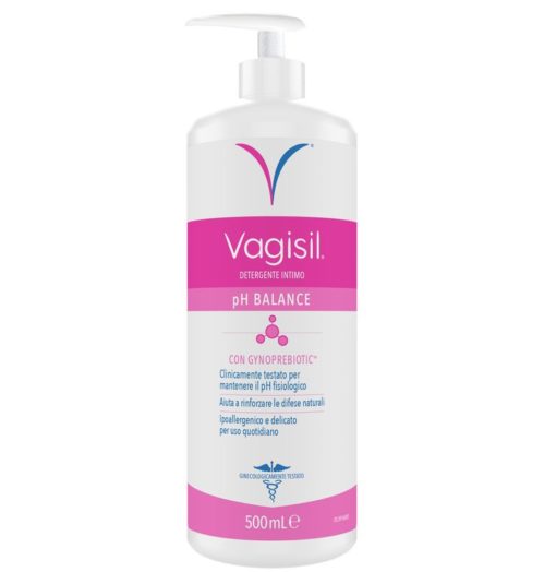 Vagisil Detergente Intimo pH Balance Per l'Igiene Intima Quotidiana Con Prebiotici Naturali 500ml