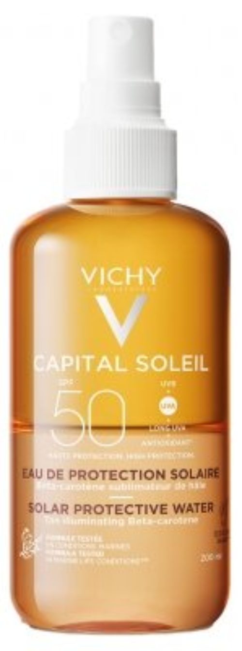 Vichy Capital Soleil Acqua Solare Spray corpo per abbronzatura intensa 50 SPF 200 ml